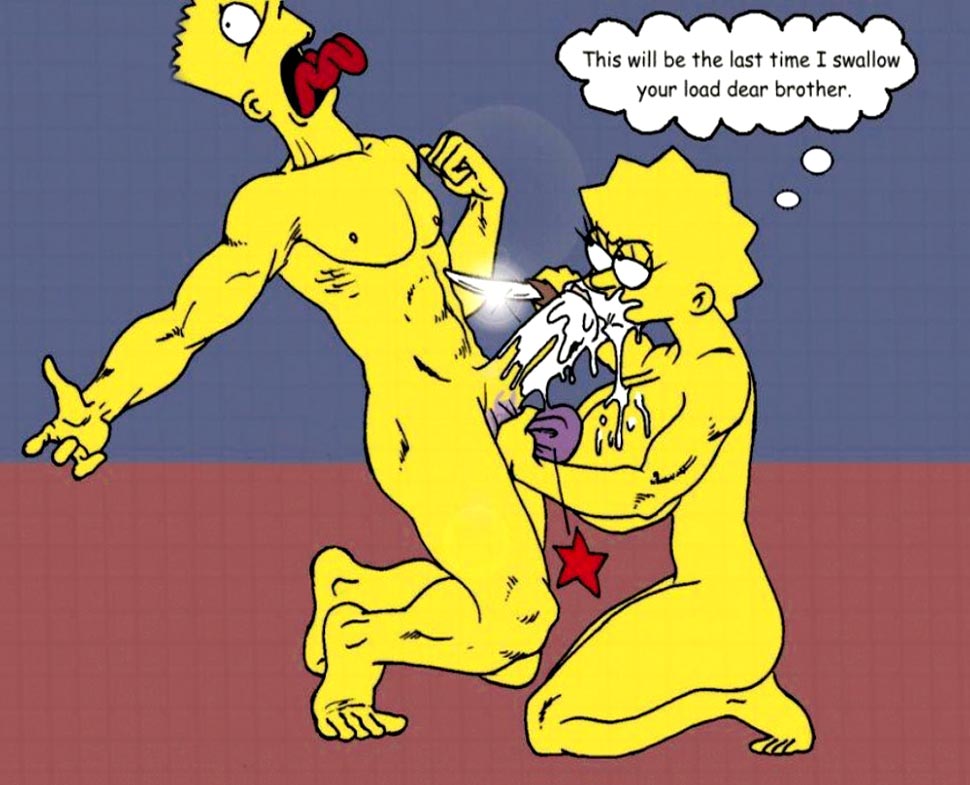 Порно рисунки голых Барта и Лизы Симпсонов