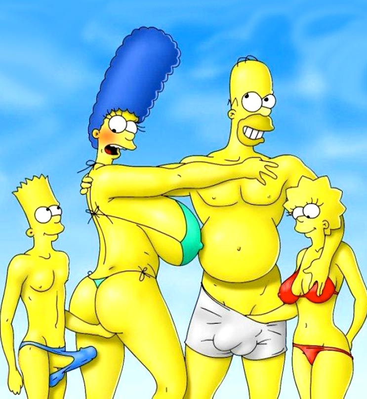 Барт и Лиза Симпсоны в стиле ню. Мультяшки развлекаются в голом виде